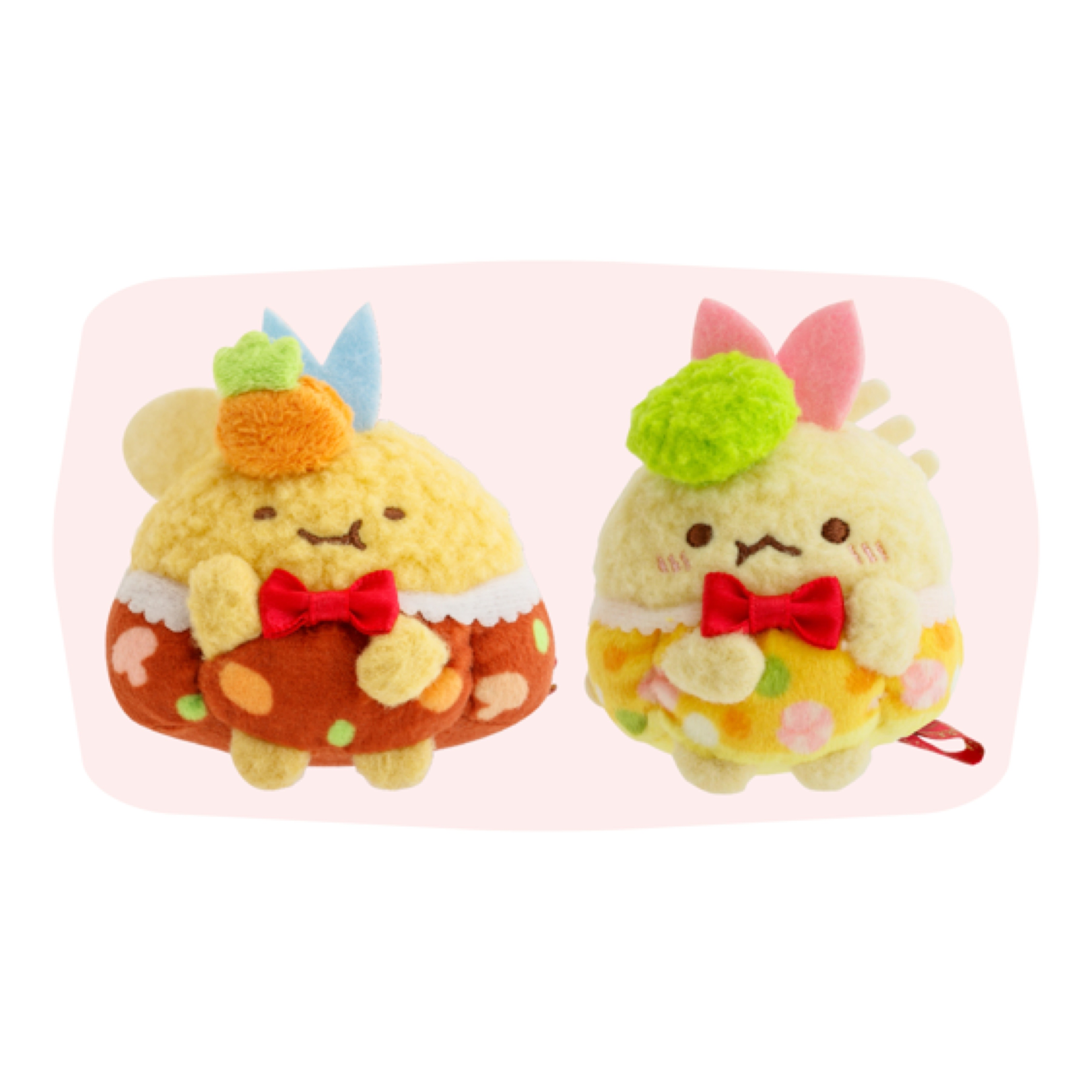 【limit 1】Sumikko gurashi｜Sumikko Restaurant Exhibition Fried Fried Mackerel Tail &amp; Fried Shrimp Tail Tenori Plush Toy set