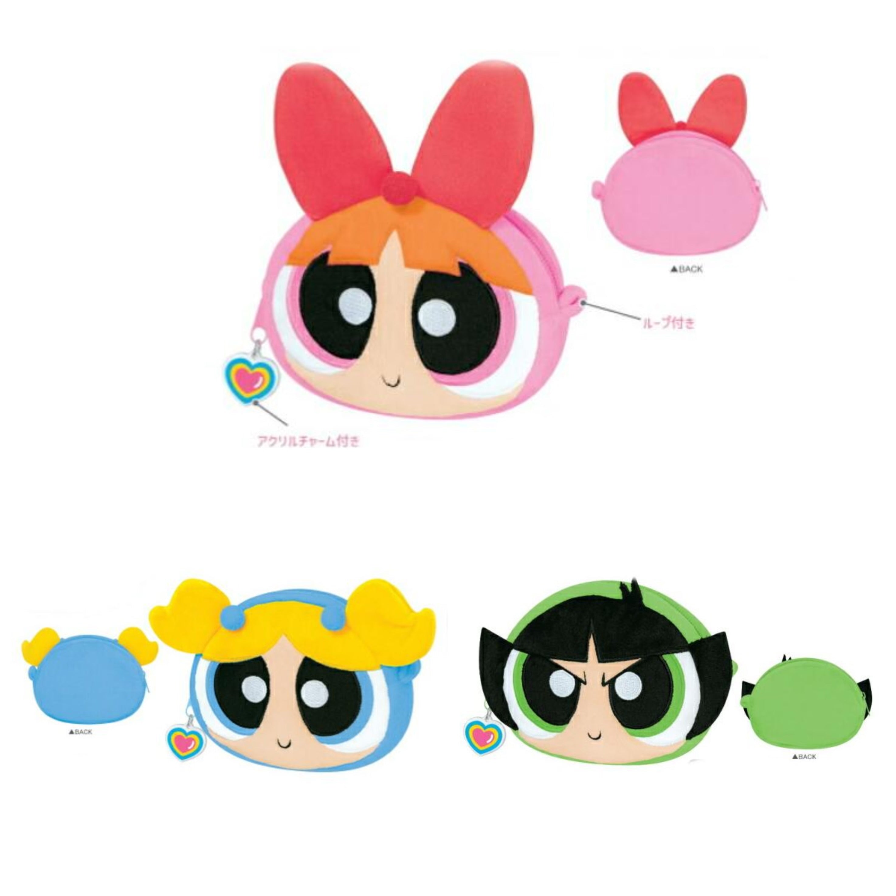 Powerpuff Girls｜Mini Face Pouch｜H108×W140×D30mm approx.