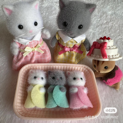 SylvanianFamilies森贝儿家族｜Persian Cat Family波斯猫家族系列套组/玩具/过家家5455