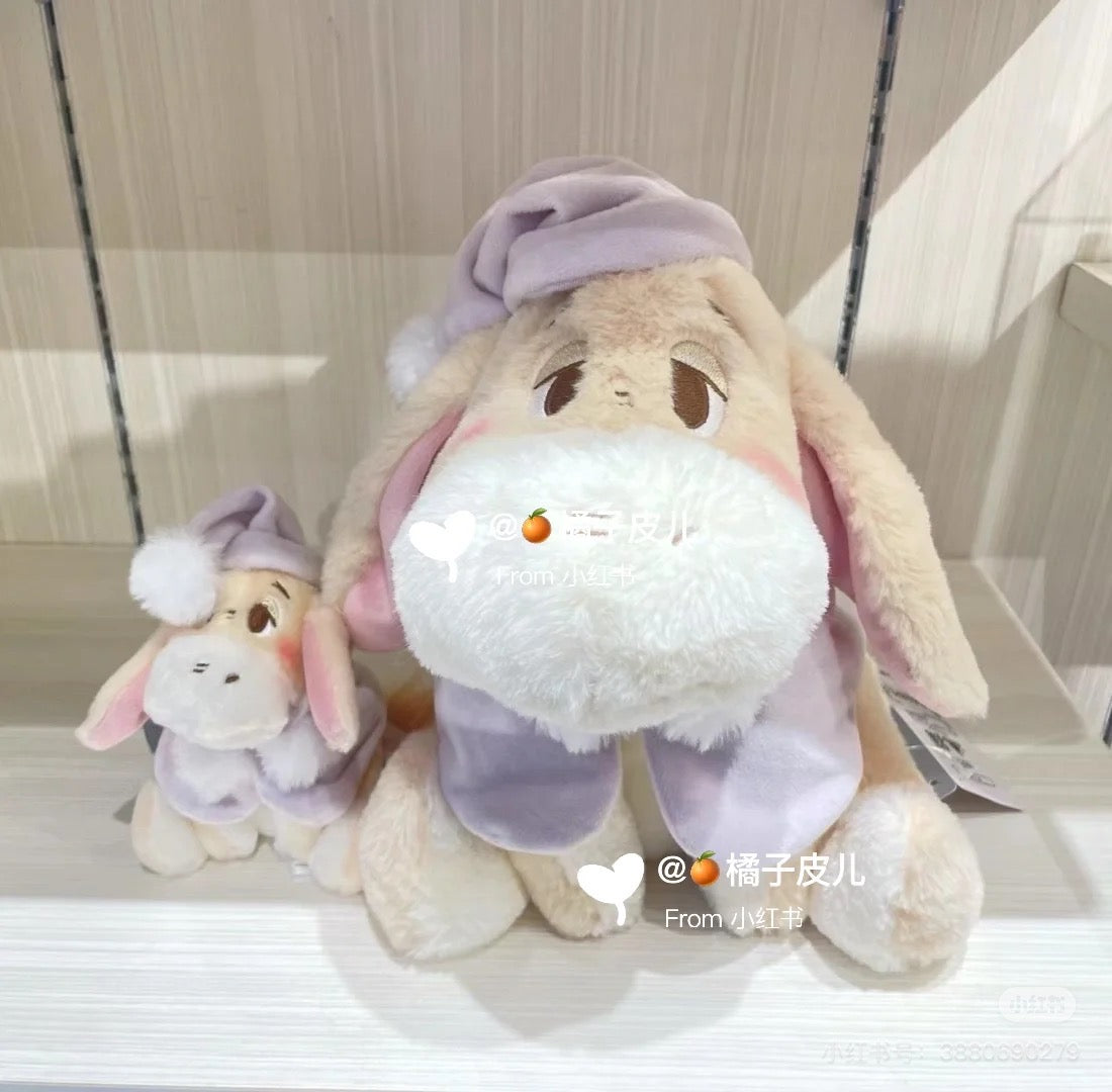 Disney迪士尼｜Plush Toy (S）/ White Pooh Fruit Latte Color Cape 东迪冬日限定水果拿铁色睡衣睡帽斗篷系列可爱角色坐姿毛绒玩偶/公仔/S号｜约28×17×19cm