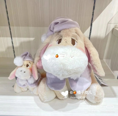 Disney迪士尼｜Plush Toy (S）/ White Pooh Fruit Latte Color Cape 东迪冬日限定水果拿铁色睡衣睡帽斗篷系列可爱角色坐姿毛绒玩偶/公仔/S号｜约28×17×19cm