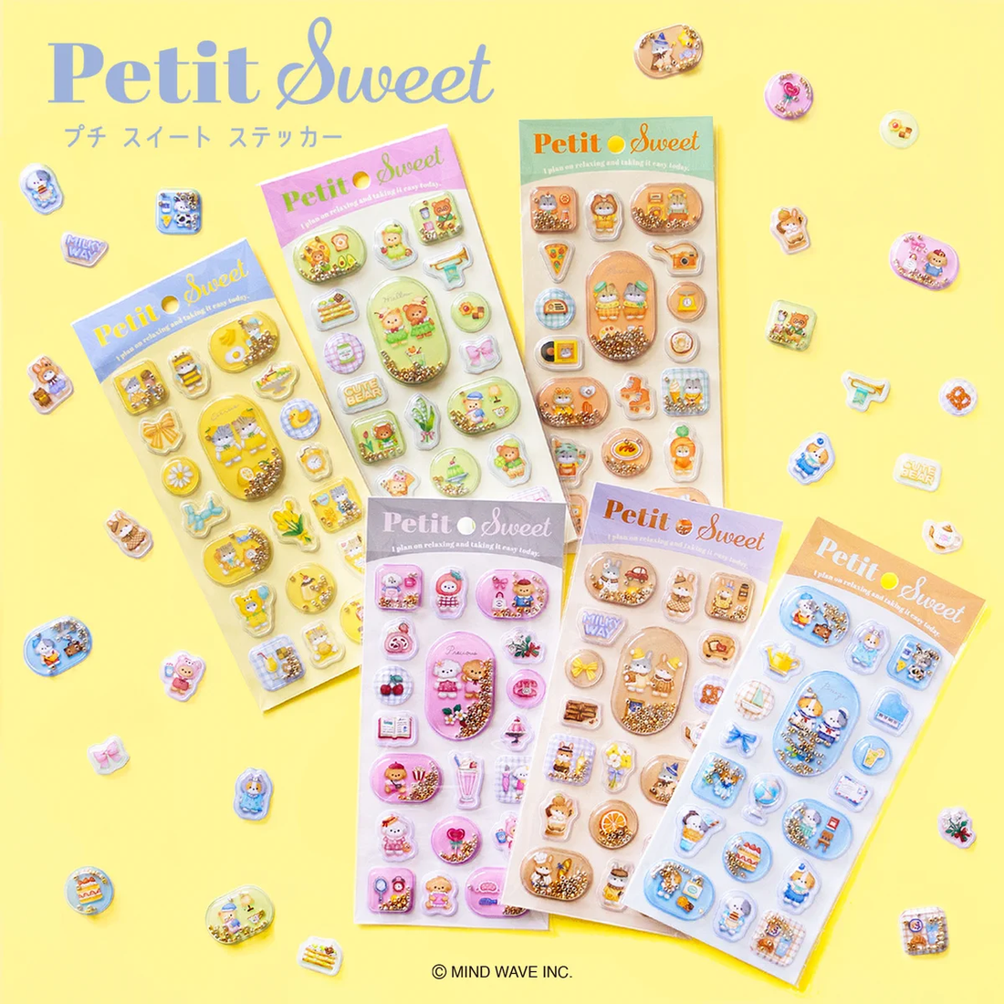 Mindwave｜Petit Sweet Stickers｜W202×H93×D6mm approx.