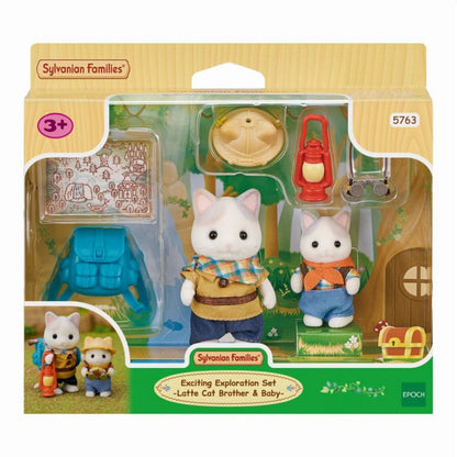 SylvanianFamilies森贝儿家族｜Exciting Exploration Set -Latte Cat Brother &amp; Baby拿铁猫弟弟和宝宝探险队套组5763