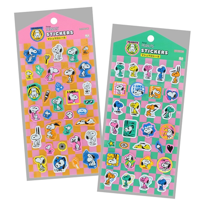 Snoopy｜Peanuts Marshmallow Stickers｜W90 x H165 x D1mm approx.