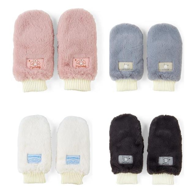 Sanrio｜2 Way Faux Fur Muffler Gloves