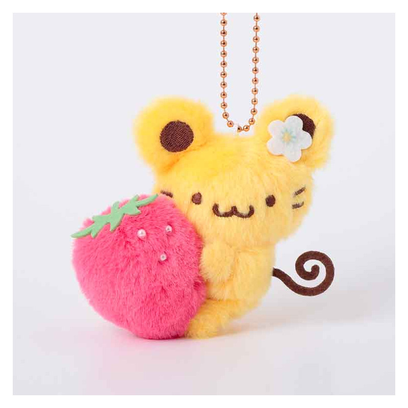 Sanrio｜Pompompurin 30th Anniversary Strawberry Friends Mascot Holder /Plush Keychain｜H10cm approx.