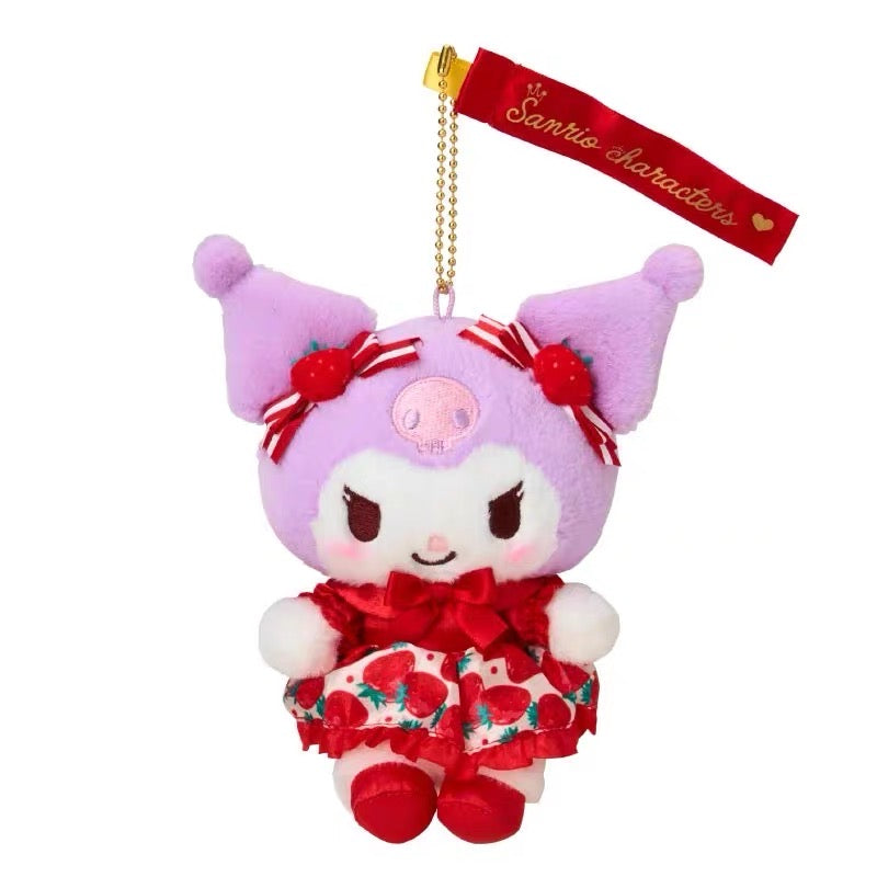 【limit 1】Sanrio｜Ichigo Shimbun 50th Anniversary Mascot Holder /Plush Keychain｜13×6×10.5cm approx.