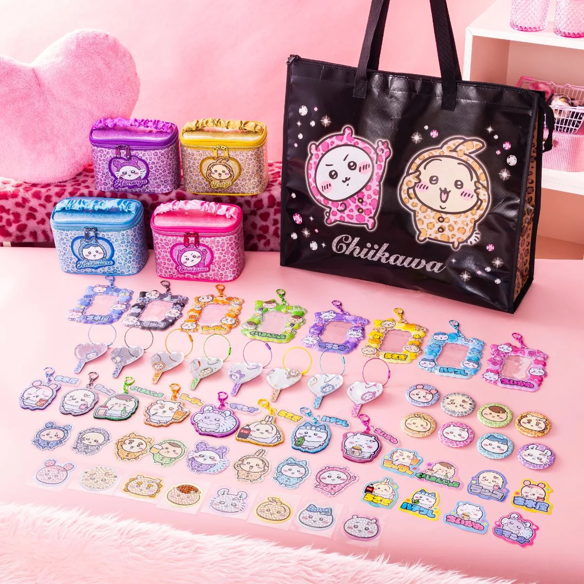 chiikawa｜Sweatshirt Style Leopard Mini Mirror Keychain mystery bag/blind box/All 8 types｜1pc