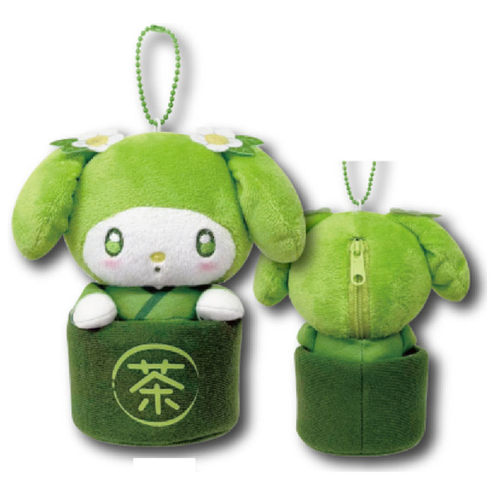 Sanrio｜Matcha Bowl Mascot Pouch Plush Keychain｜13×7.5×7.5cm approx.