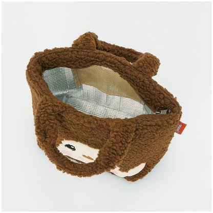 Monchhichi｜insulated lunch bag with fleece fabric｜300mm x 180mm x 120mmapprox.