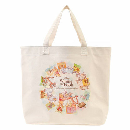 Disney｜Winnie the pooh小熊维尼2023蜜蜂日限定超大容量帆布托特包/电脑包/外出包/内里巨精致还能像束口袋收起｜高さ約40×幅50×奥行き14(cm)