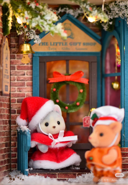 SylvanianFamilies森贝儿家族｜Happy Christmas Friends圣诞快乐植绒站宝套组/玩具/过家家5710