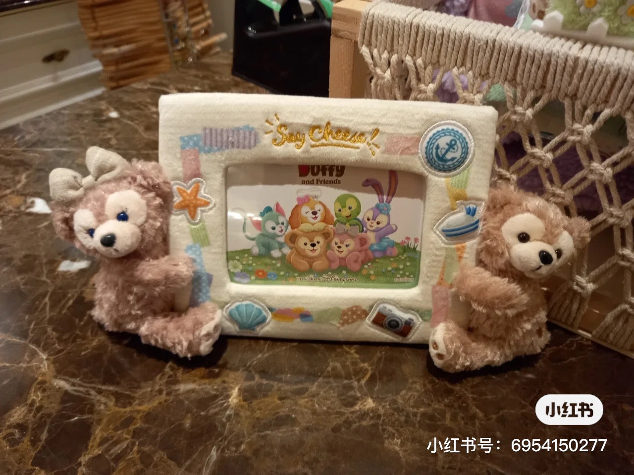 Disney｜Say cheese达菲雪莉玫毛绒布艺相框