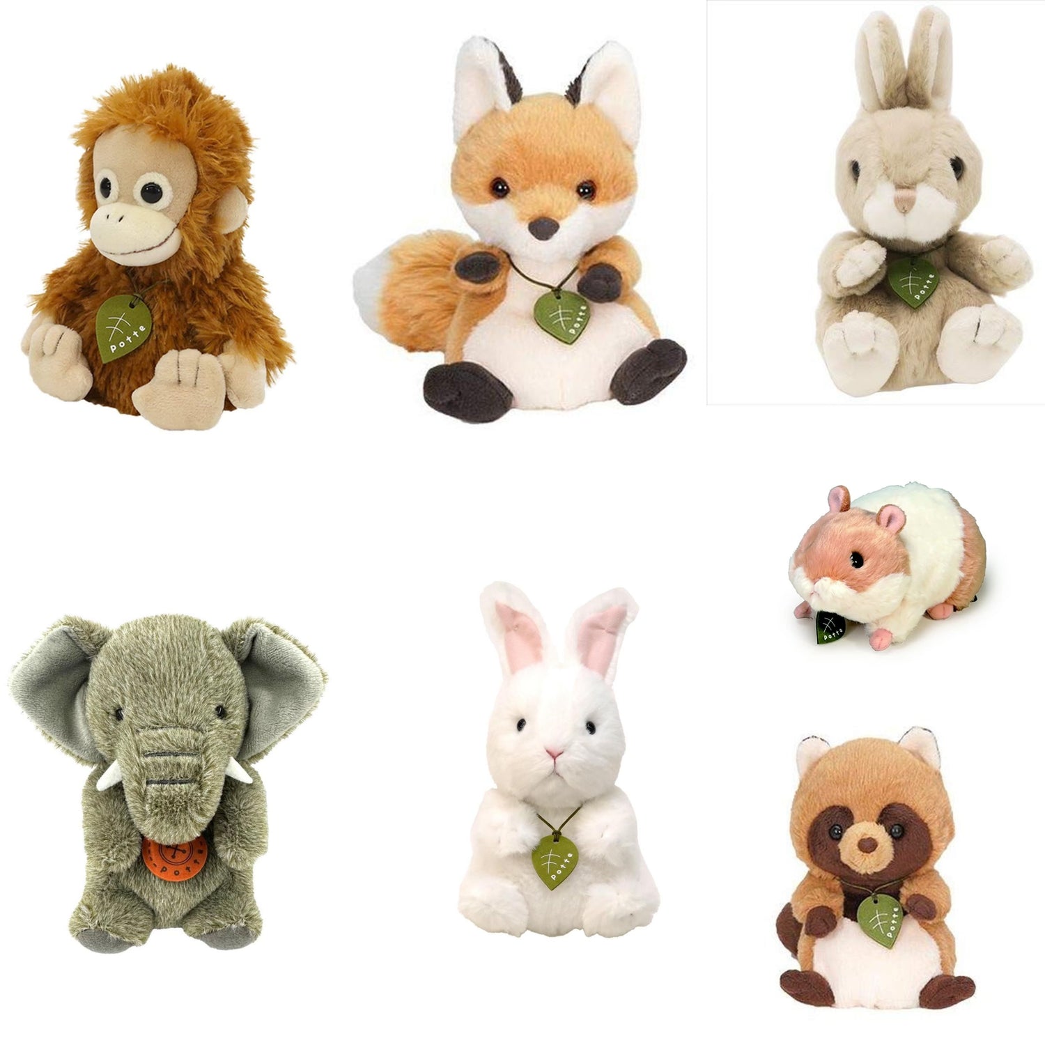 potte ｜ Plush Dolls超柔软亲肤可爱动物毛绒玩偶/公仔｜约13.0 x 10.0 x 16.0cm