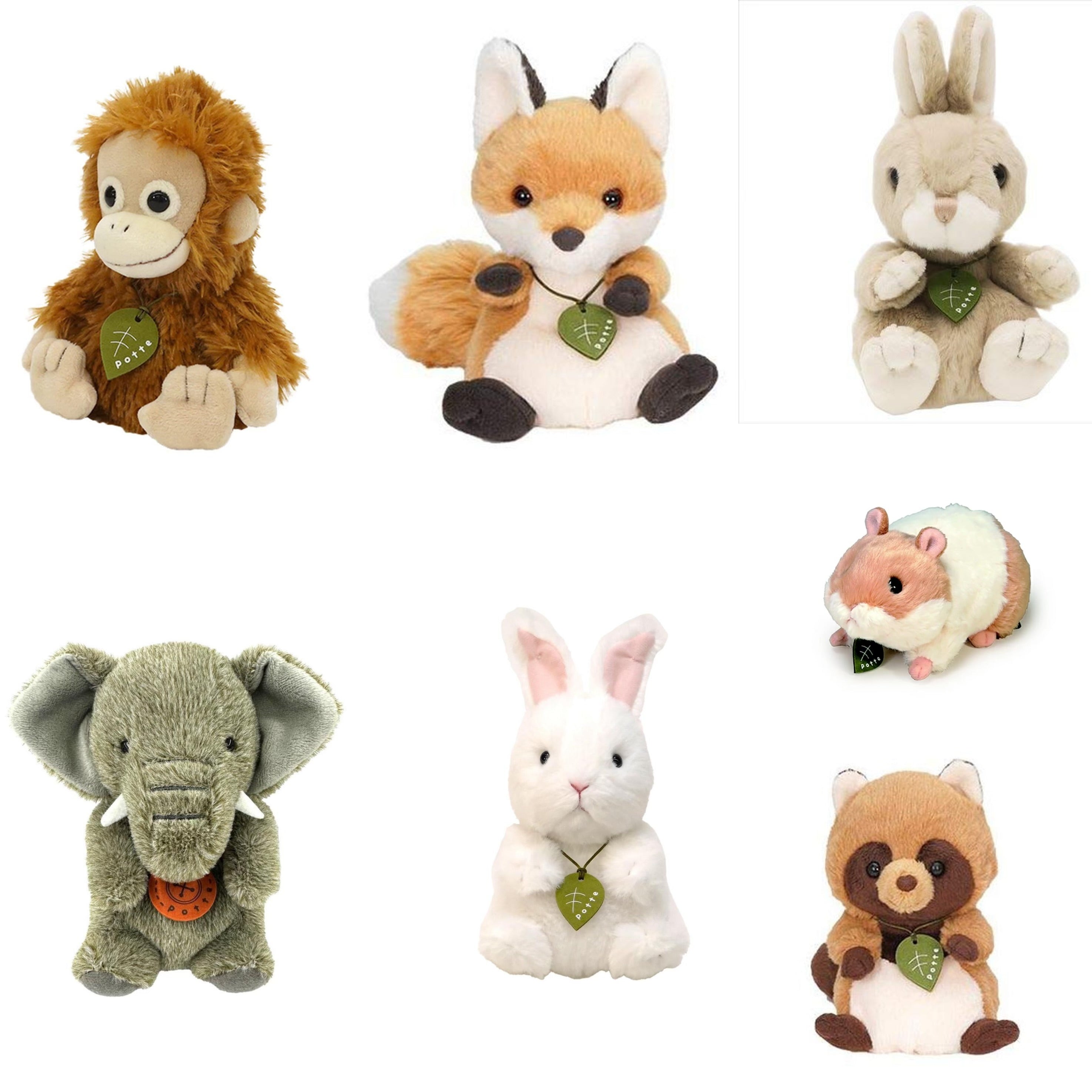 potte ｜ Plush Dolls超柔软亲肤可爱动物毛绒玩偶/公仔｜约13.0 x 10.0 x 16.0cm