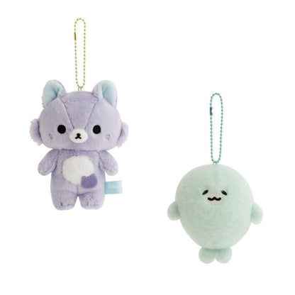SANX｜Rilakkuma and Awawa Neko Mascot Holder /Plush Keychain｜90×85×45mm approx.