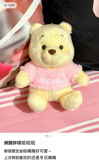 Disney｜东京新宿限定金标维尼/腮红噗噗挂件/微醺胖噗/圆溜溜眼睛/圆圆胖脸蛋