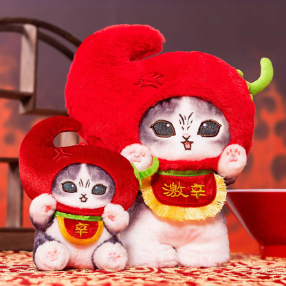 Mofusand｜Angry Chili Pepper Cat Mascot Holder /Plush Keychain｜145×125×85mm approx.