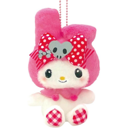 Sanrio｜Pink Black Party Mascot Holder /Plush Keychain｜ H18.5 x W18.5 x D7cm approx.