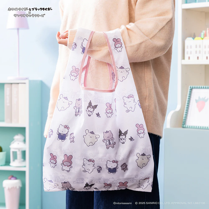 Sanrio｜White Tiger and Black Tiger Prawn Character Foldable Eco Bag｜H350 x W320mm approx.