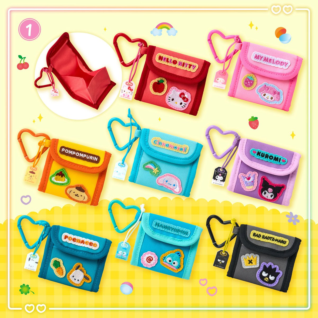 Sanrio｜Capsule Toy Collection Coin Cas with Carabiner｜8×2×7cm approx.