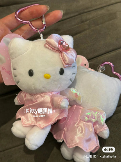 HelloKitty｜Sanrio Angel Mascot Holder /Plush Keychain｜107×80×75mm approx.