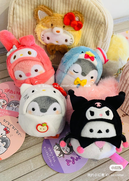 Sanrio｜正能量企鹅联名玩偶挂件/包挂｜約H100×W90×D55mm