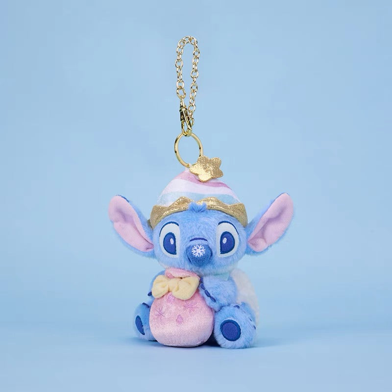 Disney SH｜冬日限定Stitch史迪奇雪人系列抱礼物袋毛绒玩偶挂件/包挂