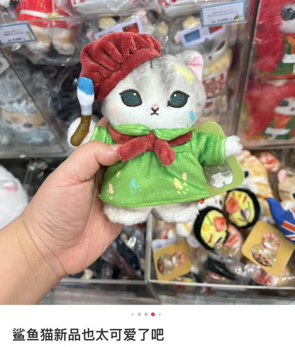 Mofusand｜mofumofu journey Artist Painter Mascot Holder /Plush Keychain｜H150 x W135 x D90mm approx.