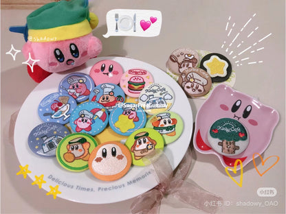 Kirby｜Embroidered Badge Collection Vol.01 Kirby Café Limited Edition星之卡比咖啡厅限定刺绣徽章/吧唧盲盒/全12种｜1枚入