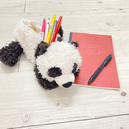 Nici｜大容量毛茸茸熊猫panda笔袋｜约30x8cm