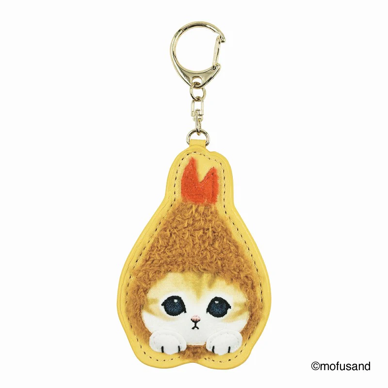 Mofusand｜Fluffy and Fuzzy Patch Keychain/Keyring｜84×103×10mm approx.