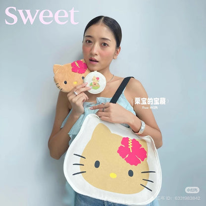 HelloKitty凯蒂猫｜黑皮kitty杂志款肩背大脸包包