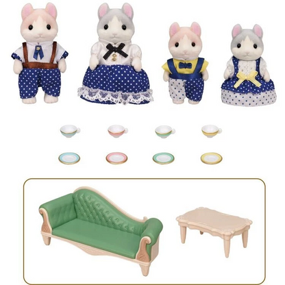 SylvanianFamilies｜Curly ears cat Family Set
