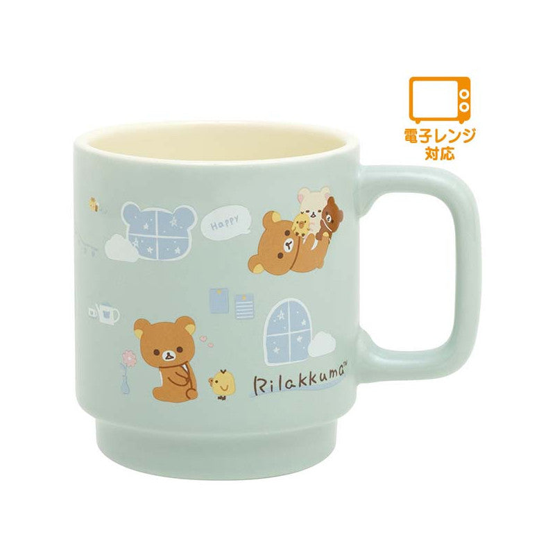 Rilakkuma轻松熊|马克杯/可做对杯/杯底有熊头|约90 x 80 mm
