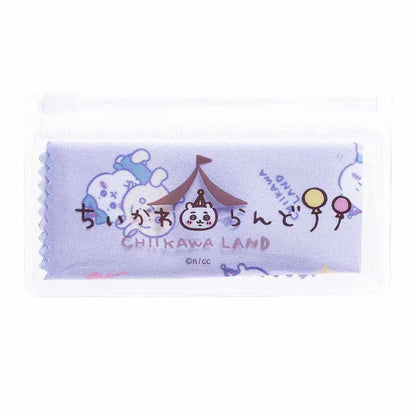 Chiikawa 吉伊卡哇｜骑骑乐系列眼镜布+透明滑块收纳袋｜袋约H60 x W105mm