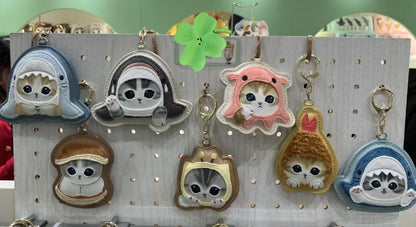Mofusand｜Fluffy and Fuzzy Patch Keychain/Keyring｜84×103×10mm approx.