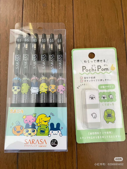 Tamagotchi｜Sarasa Clip Gel Pen Set of 6｜0.5mm