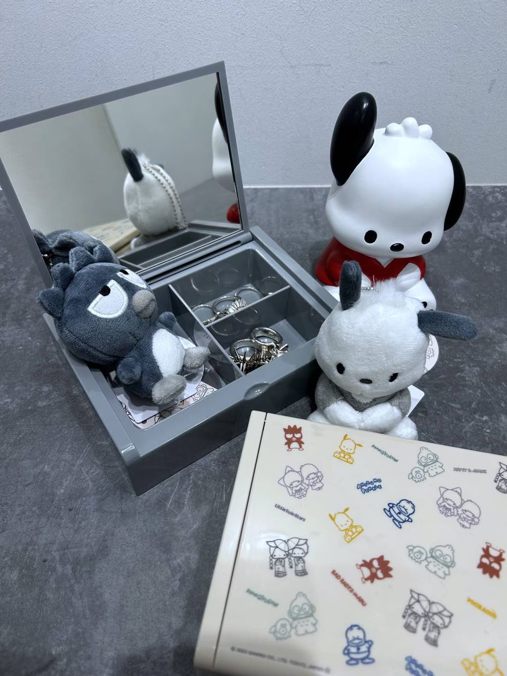 Sanrio｜LEPSIM联名可爱首饰盒/打开有镜子/化妆盒｜约H4×W15.5×D11.5cm