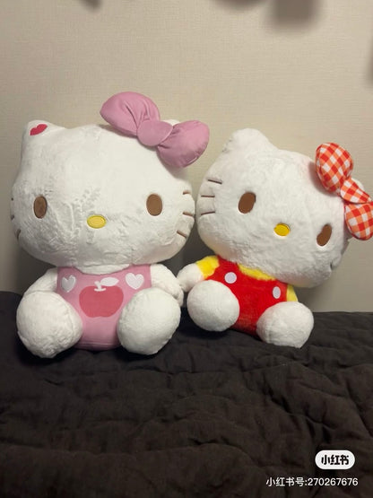 Sanrio三丽鸥｜Hello Kitty凯蒂猫50周年一番赏抽奖/蝴蝶结抱枕/超大棉花公仔/化妆包/手提包/家居拖鞋/玩偶挂件/杯碟等｜1次