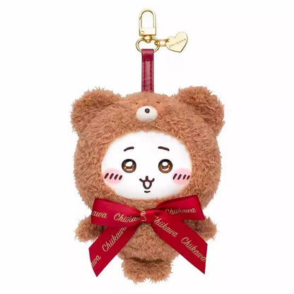 【not blind box style】chiikawa｜Kiramekko Teddy Bear Mascot Holder /Plush Keychain｜H140×W115×D75mm approx