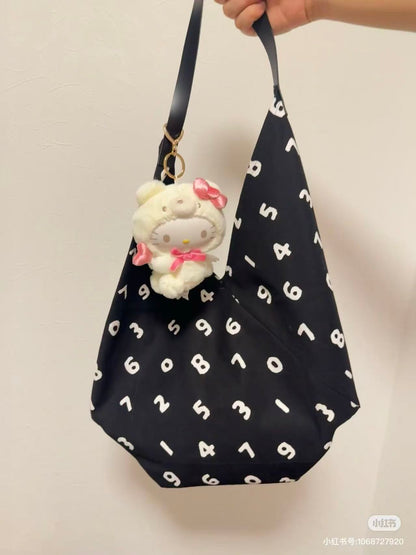 Sanrio｜Fluffy Angel Bear Vinyl Mascot Holder /Plush Keychain｜15×8×14cm approx.