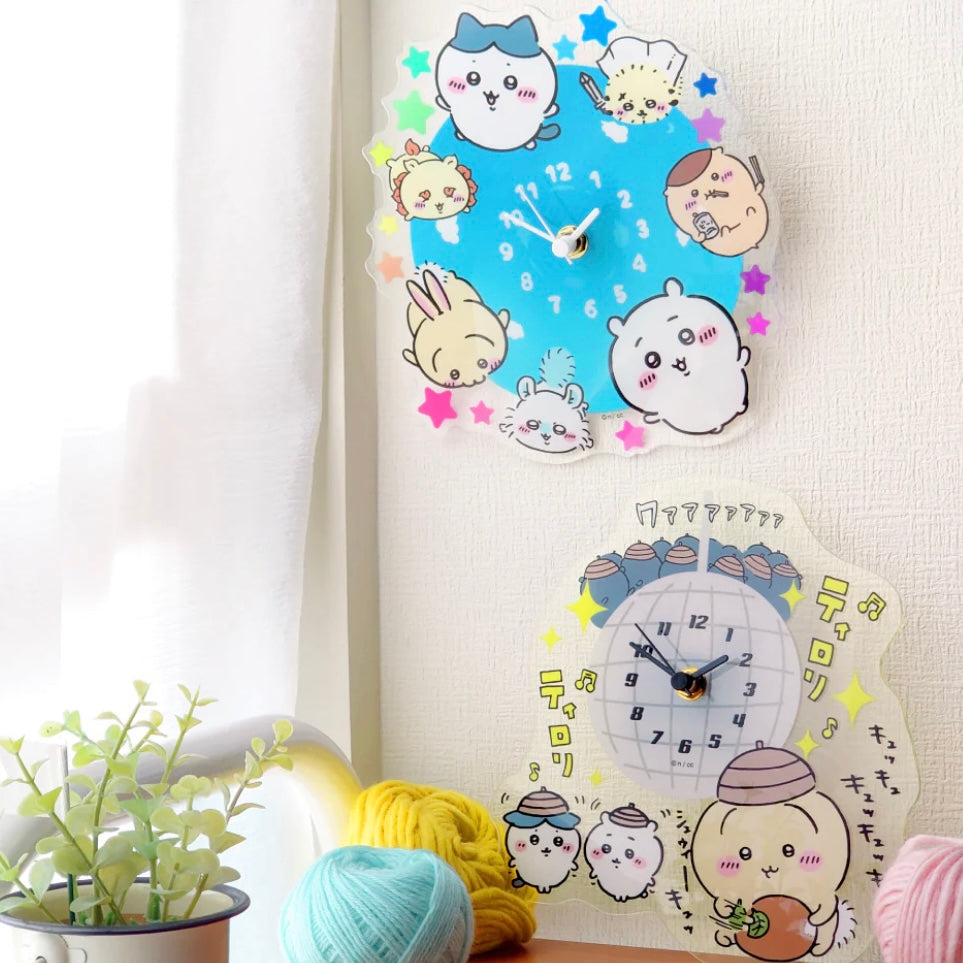 Chiikawa 吉伊卡哇｜可爱角色亚克力时钟/挂钟/壁钟｜約H200×W188mm