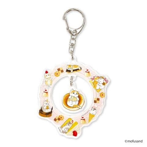 Mofusand｜Shakeyura Keychain/Keyring｜H85 x W72 x D3mm approx.