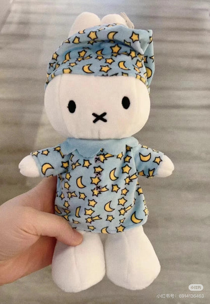Miffy米菲｜Standing In Pyjamas星星月亮蓝色睡衣睡帽站姿毛绒玩偶/公仔｜约高24cm