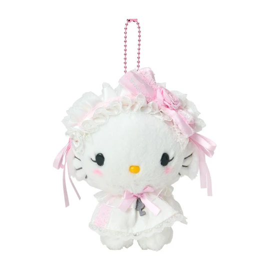 【Restock incoming】Sanrio｜White Frill Design Mascot Holder /Plush Keychain｜13.5×7.5×18cm approx.