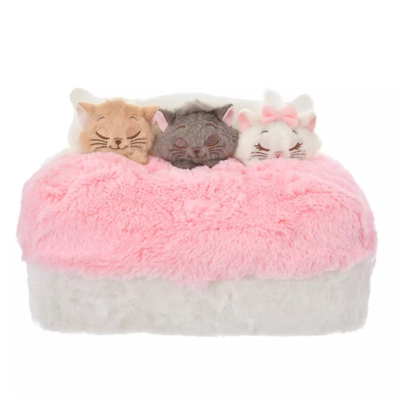 Disney ｜Tissue Box Cover Plush - Marie &amp; Berlioz &amp; Toulouse / Interior Animal东迪玛丽猫三兄妹毛茸茸纸巾套盒｜约15.5×29×18cm