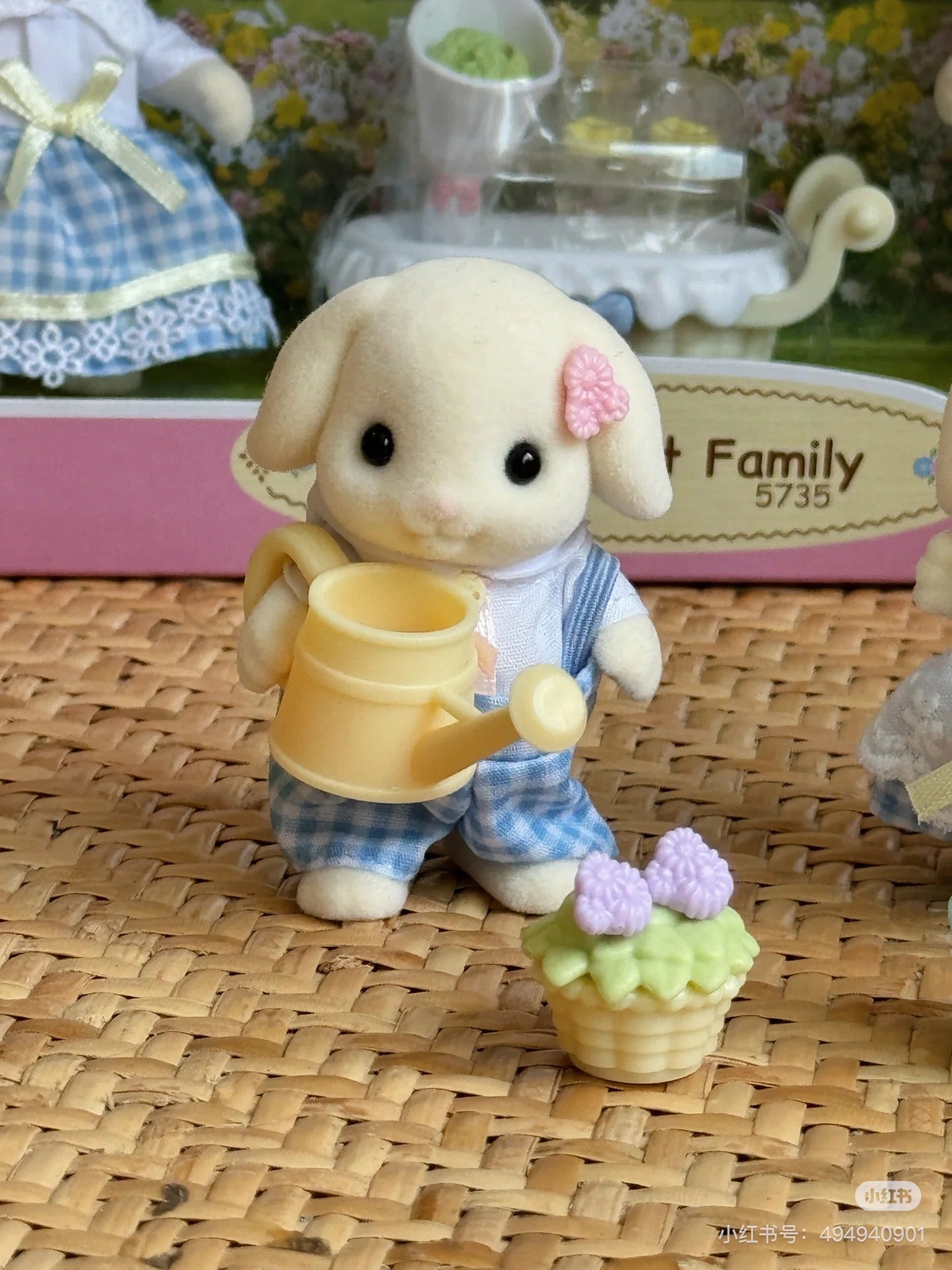 SylvanianFamilies森贝儿家族｜Blossom Gardening Set - Flora Rabbit Brother &amp; Sister芙罗拉兔家族/垂耳兔花卉园艺套组5736