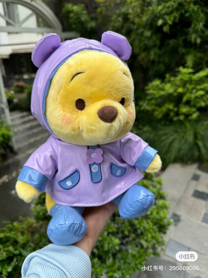 Disney迪士尼｜雨衣噗噗/史迪奇玩偶/公仔/帽帽可脱｜约高さ22×幅19×奥行き16(cm)