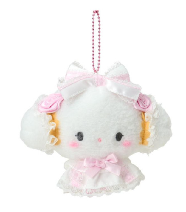【Restock incoming】Sanrio｜White Frill Design Mascot Holder /Plush Keychain｜13.5×7.5×18cm approx.